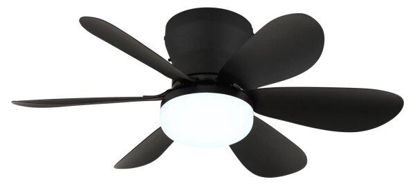 Globo 03625S -LED Stm stropní ventilátor DELORES LED/5W/230V 2700-6500K černá+DO