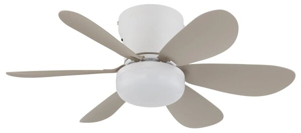 Globo 03625SA-LED Stm stropní ventilátor DELORES LED/5W/230V 2700-6500K béž+DO