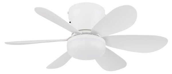 Globo 03625W - LED Stm stropní ventilátor DELORES LED/5W/230V 2700-6500K bílá+DO