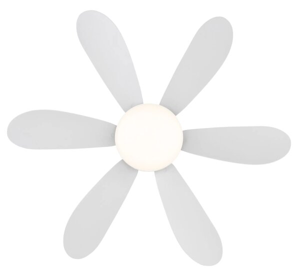 Globo 03625W - LED Stm stropní ventilátor DELORES LED/5W/230V 2700-6500K bílá+DO