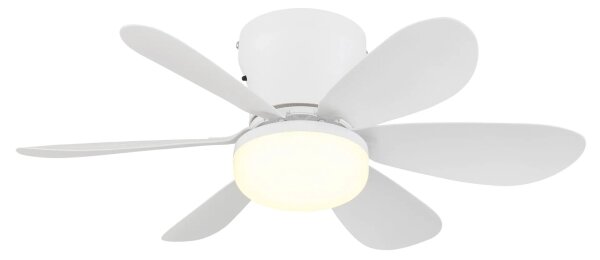 Globo 03625W - LED Stm stropní ventilátor DELORES LED/5W/230V 2700-6500K bílá+DO