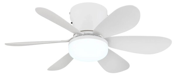 Globo 03625W - LED Stm stropní ventilátor DELORES LED/5W/230V 2700-6500K bílá+DO