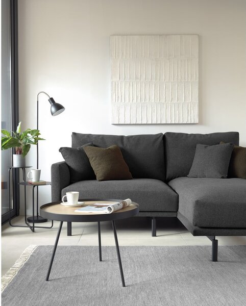 Černý kovový odkládací stolek Kave Home Vidalita