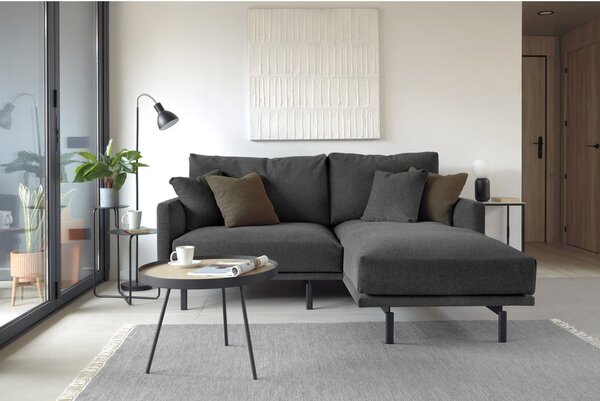 Černý kovový odkládací stolek Kave Home Vidalita