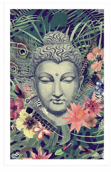 Plakát Buddha na exotickém pozadí