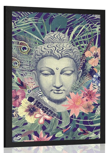 Plakát Buddha na exotickém pozadí