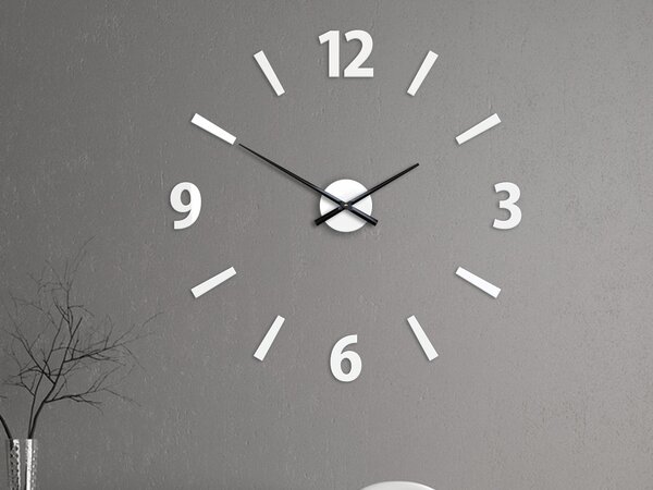 Nástěnné hodiny ModernClock bílé 75 cm