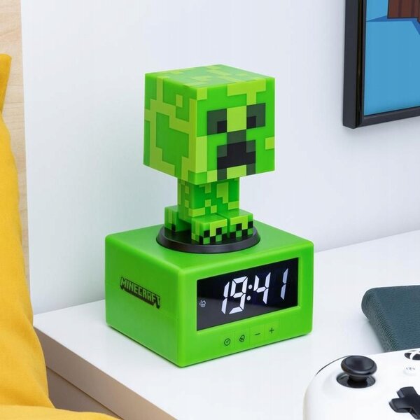 Budík a lampička Minecraft Creeper Paladone 16 cm