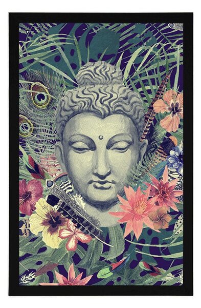 Plakát Buddha na exotickém pozadí