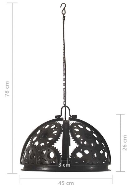 Industriální stropní svítidlo ve stylu řetězových kol 45 cm E27 323714