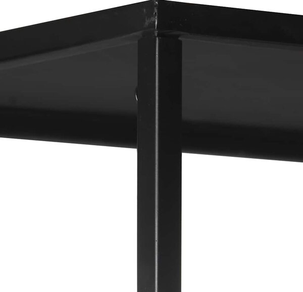 Knihovna 80 x 35 x 180 cm hrubé mangovníkové dřevo a železo 323734