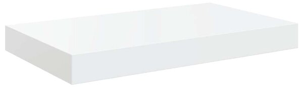 Plovoucí nástěnné police 2 ks bílé vysoký lesk 40x23,5x3,8 cm MDF 323743