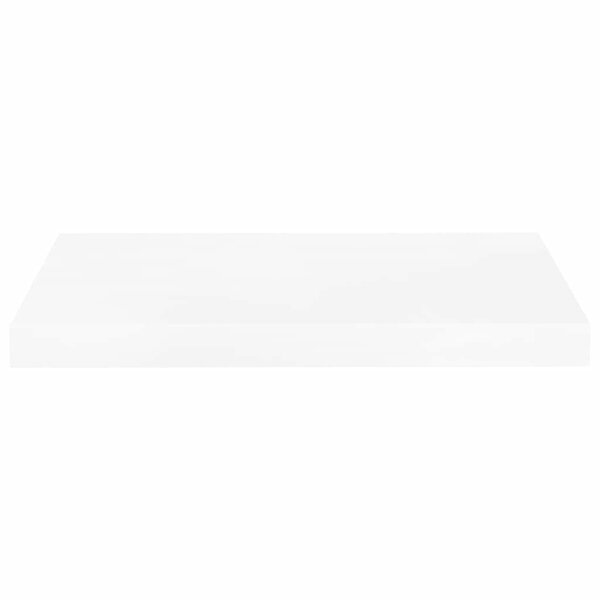 Plovoucí nástěnná police bílá vysoký lesk 50 x 23,5 x 3,8 cm MDF 323745
