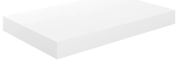 Plovoucí nástěnná police bílá vysoký lesk 40 x 23,5 x 3,8 cm MDF 323742