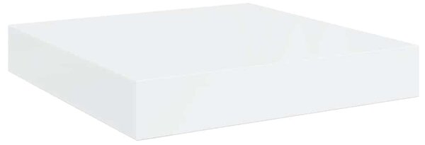 Plovoucí nástěnné police 2 ks lesklé bílé 23x23,5x3,8 cm MDF 323740