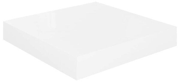 Plovoucí nástěnné police 4 ks lesklé bílé 23x23,5x3,8 cm MDF 323741