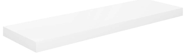 Plovoucí nástěnné police 4 ks lesklé bílé 80x23,5x3,8 cm MDF 323753