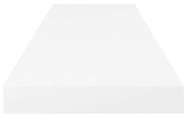 Plovoucí nástěnná police bílá vysoký lesk 80x23,5x3,8 cm MDF 323751