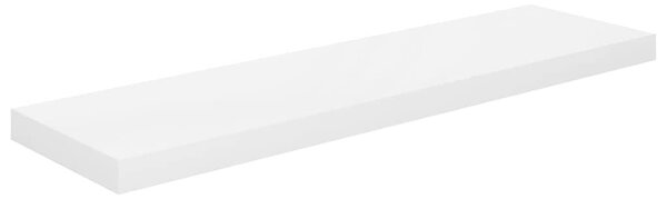 Plovoucí nástěnné police 4 ks lesklé bílé 90x23,5x3,8 cm MDF 323756