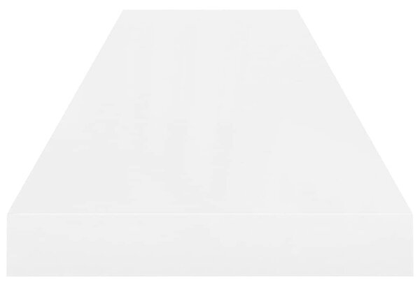 Plovoucí nástěnná police bílá vysoký lesk 90x23,5x3,8 cm MDF 323754
