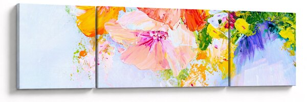 Obraz - Květiny, malba (170x50 cm)