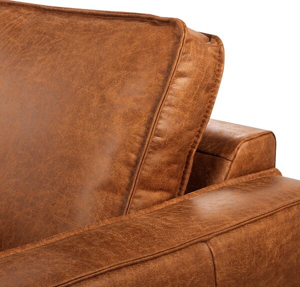 ROHOVÁ SEDAČKA, textil, kůže, koňaková Livetastic - Sedací soupravy, Online Only