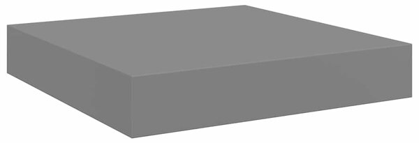 Plovoucí nástěnné police 4 ks lesklé šedé 23x23,5x3,8 cm MDF 323783