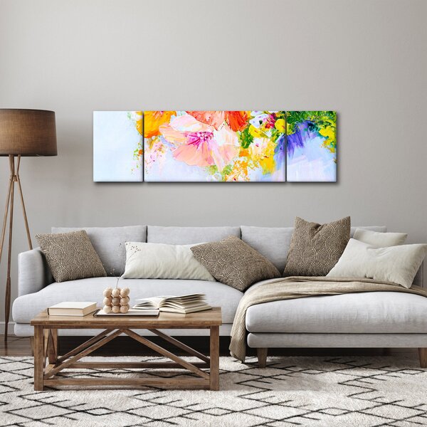 Obraz - Květiny, malba (170x50 cm)