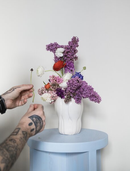 Fine Little Day Porcelánová váza Krokus White - 19,5 cm FLD255