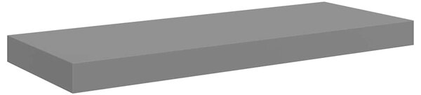 Plovoucí nástěnné police 2 ks lesklé šedé 60x23,5x3,8 cm MDF 323791