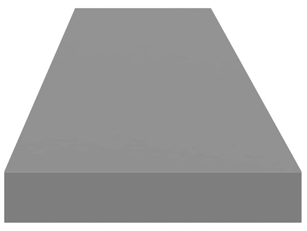 Plovoucí nástěnná police šedá vysoký lesk 120x23,5x3,8 cm MDF 323799