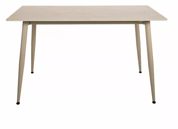 Jídelní stůl TALVEN s keramickou travertinovou deskou 130x70 cm, travertin/kašmír