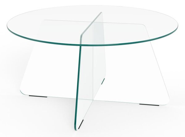Actona Skleněný konferenční stolek Samos 80 cm čirý