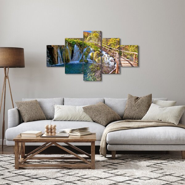 Obraz - Vstup na vodopády (125x70 cm)