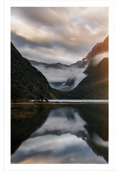 Plakát Milford Sound při východu slunce