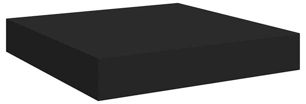 Plovoucí nástěnné police 4 ks černé 23 x 23,5 x 3,8 cm MDF 323825