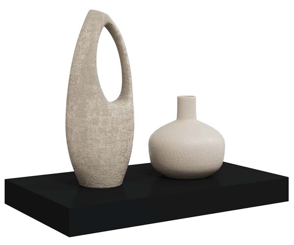 Plovoucí nástěnná police černá 40 x 23,5 x 3,8 cm MDF 323826