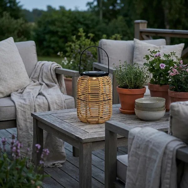 Mondex Solární lucerna SOKKE 25/36 hnědá