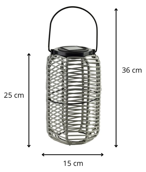 Mondex Solární lucerna SOKKE 25/36 šedá