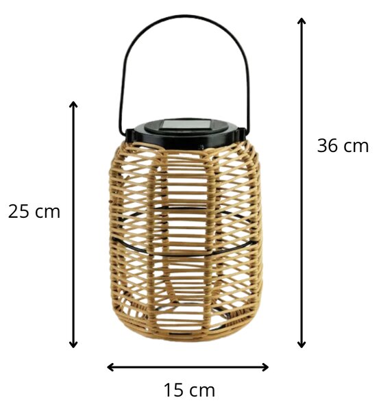 Mondex Solární lucerna SOKKE 25/36 hnědá