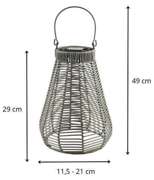 Mondex Solární lucerna SOKKE 29/49 šedá