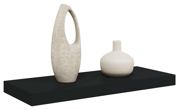 Plovoucí nástěnná police černá 60 x 23,5 x 3,8 cm MDF 323832