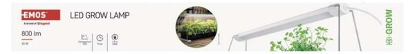 EMOS LED GROW pěstební lampa na sazenice 15W, časovač, bílá