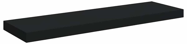 Plovoucí nástěnné police 2 ks černé 80 x 23,5 x 3,8 cm MDF 323836