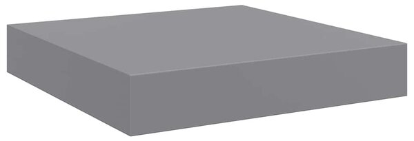 Plovoucí nástěnné police 4 ks šedé 23 x 23,5 x 3,8 cm MDF 323846