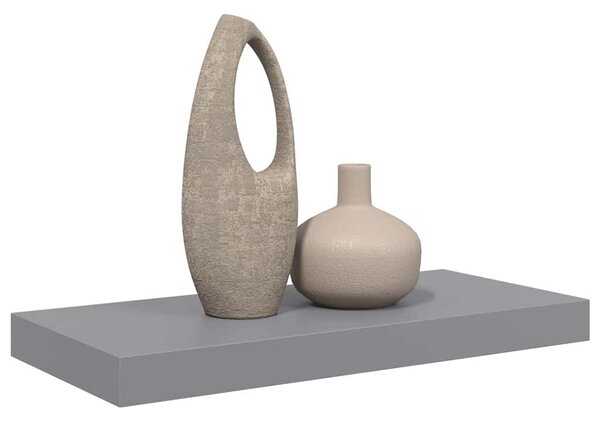 Plovoucí nástěnná police šedá 50 x 23,5 x 3,8 cm MDF 323850