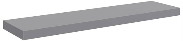 Plovoucí nástěnné police 4 ks šedé 90 x 23,5 x 3,8 cm MDF 323861