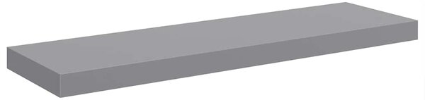 Plovoucí nástěnné police 4 ks šedé 80 x 23,5 x 3,8 cm MDF 323858