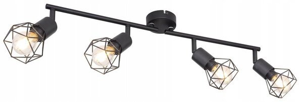 Stropní bodové svítidlo Xara I 4bodové černé polohovatelné Globo Lighting
