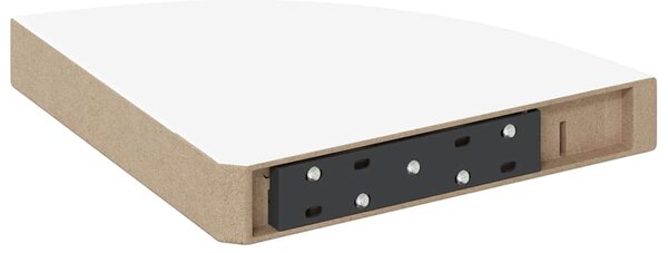 Plovoucí rohová police bílá 25 x 25 x 3,8 cm MDF 323895